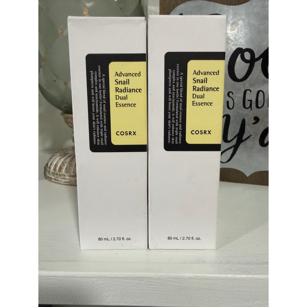 COSRX Advanced Snail Radiance Dual Essence 80ml 2.70 fl oz 2 Pack New Exp 2027